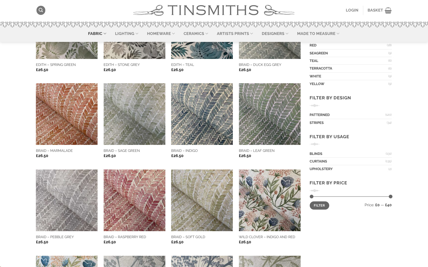 Tinsmiths website screenshot