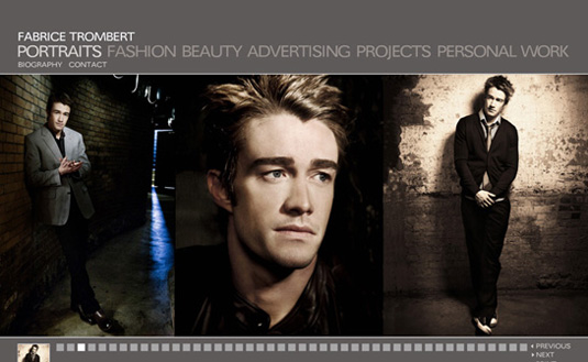 Fabrice Trombert website design