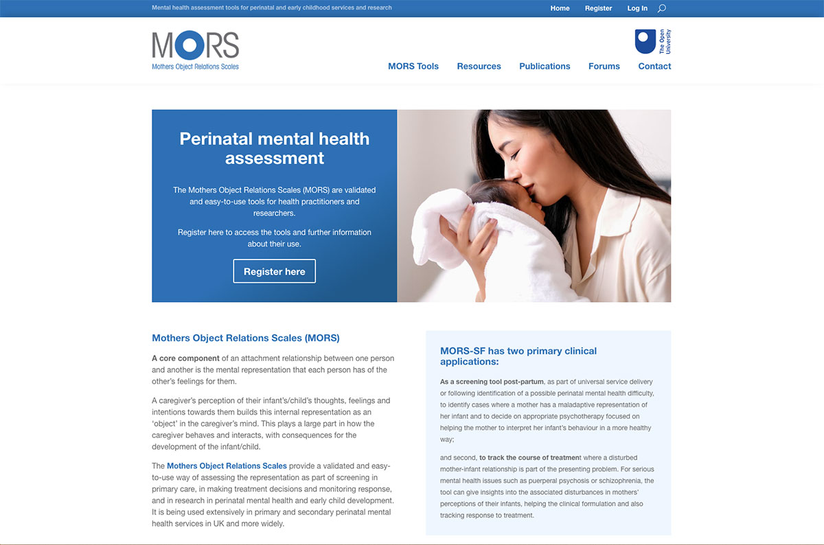 MORS website screenshot