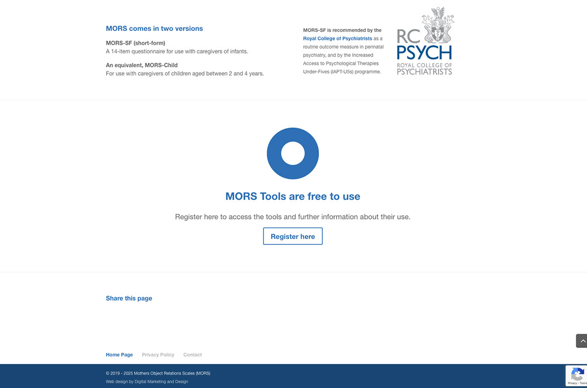 MORS website screenshot